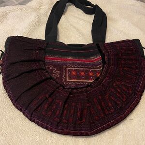 Bohemian Black and Red Women's Bag